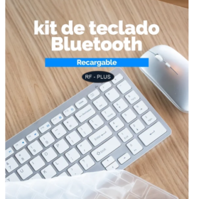 Kit De Teclado + Mouse Bluetooth Recargable RF Plus