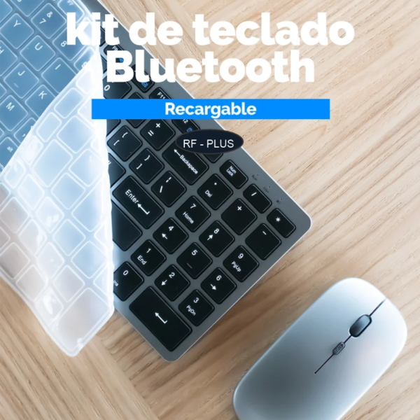 Kit De Teclado + Mouse Bluetooth Recargable RF Plus