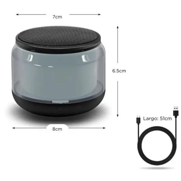 Parlante Bluetooth Recargable Con Luz